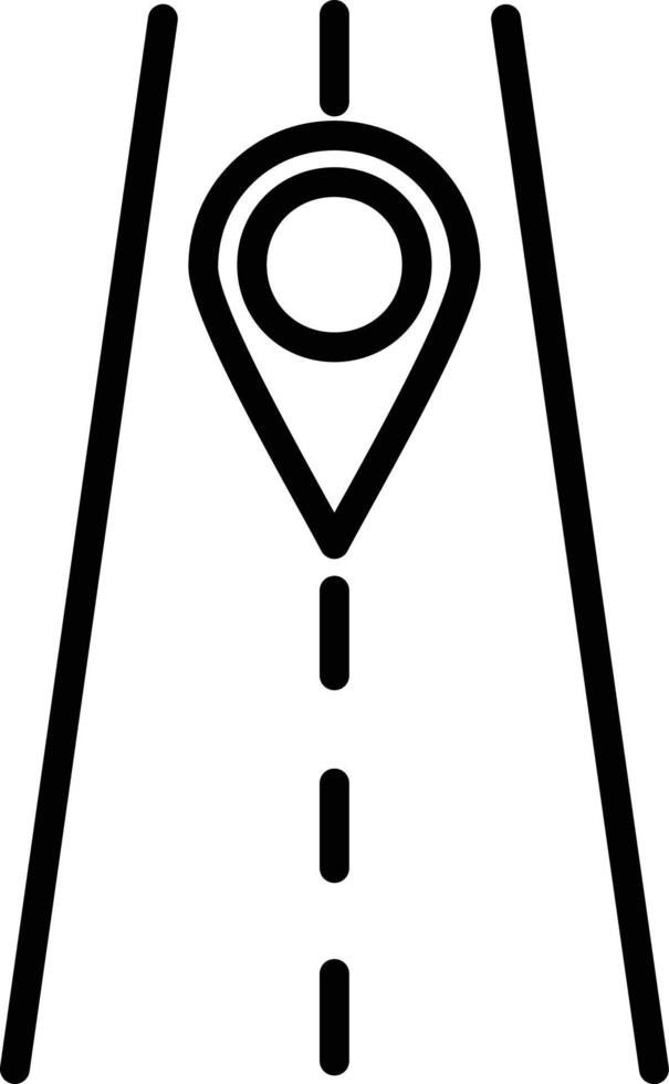 Pin Line Icon vector