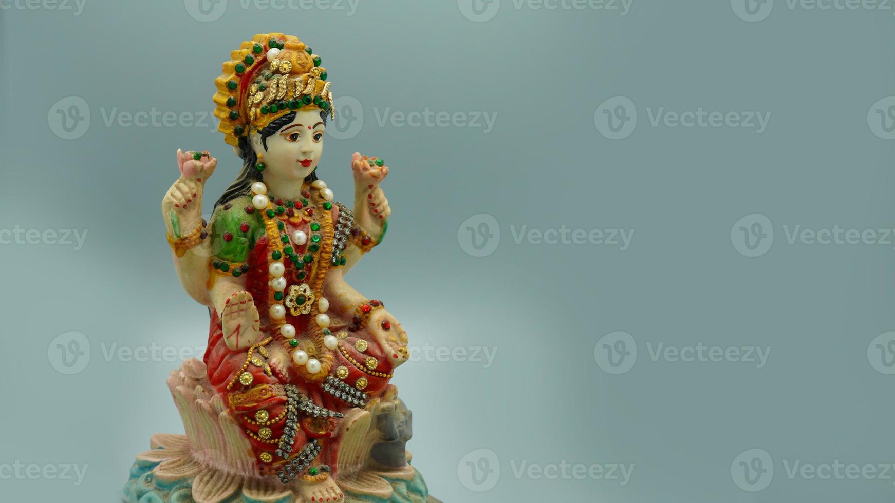 dios hindú indio laxmi mata imagen hd sobre fondo blanco foto