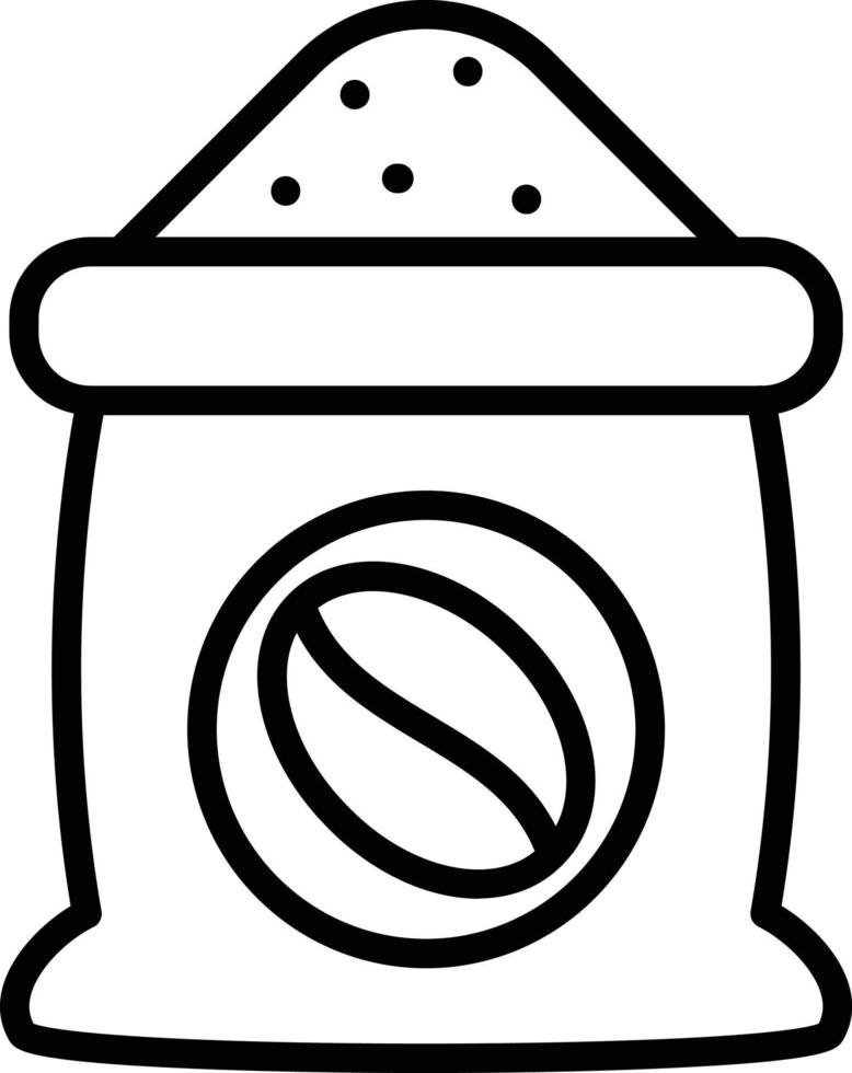 Coffee Bag Line Icon vector