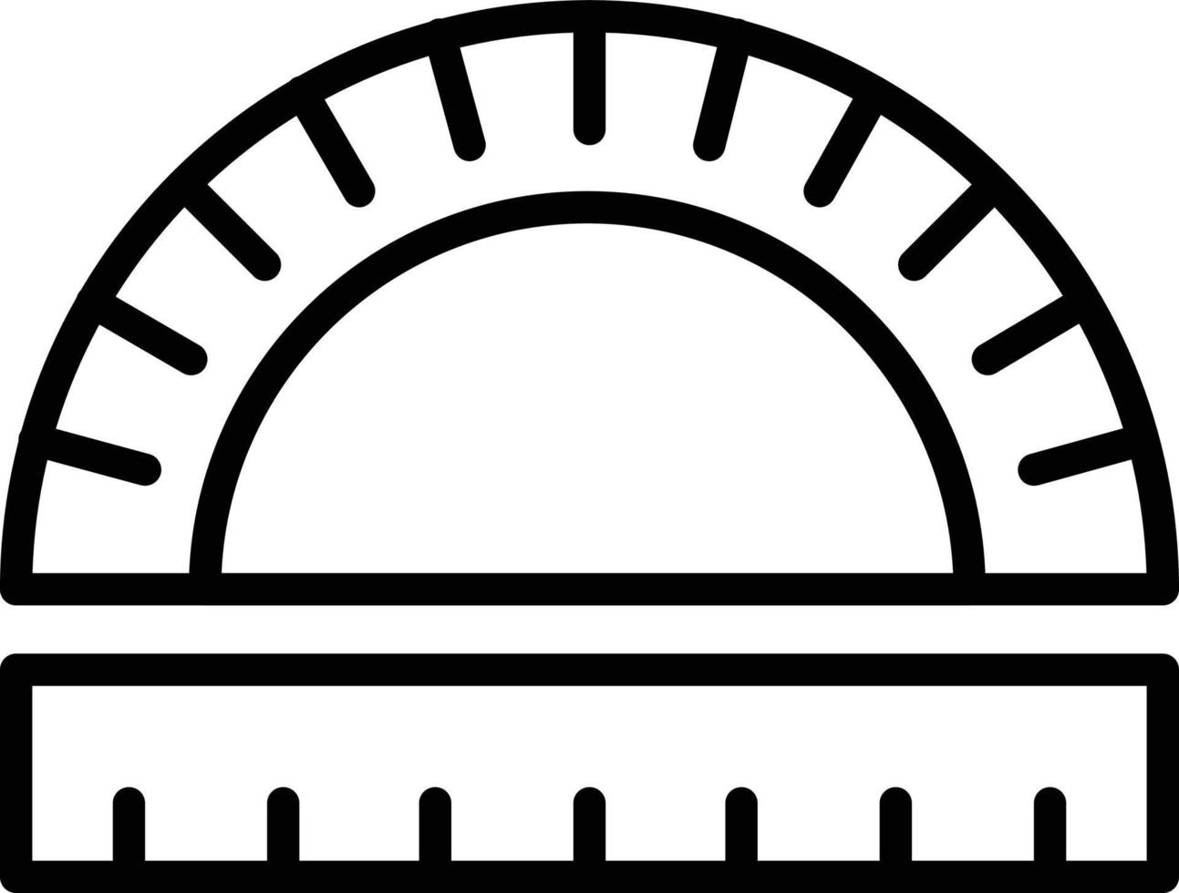 Protractor Line Icon vector