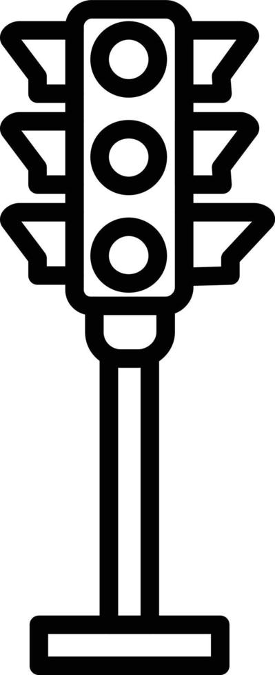Traffic Lights Line Icon vector