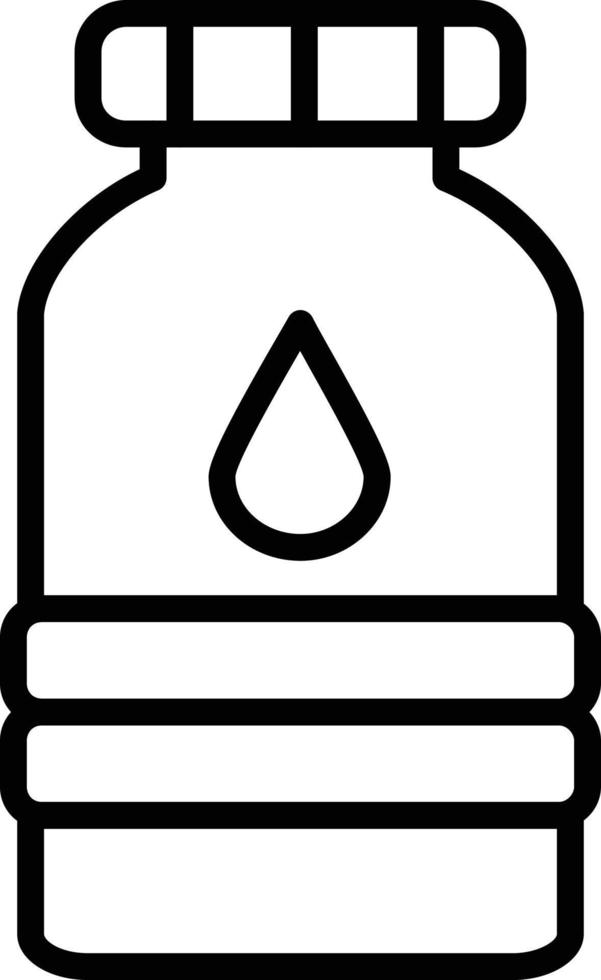 icono de línea de botella de agua vector