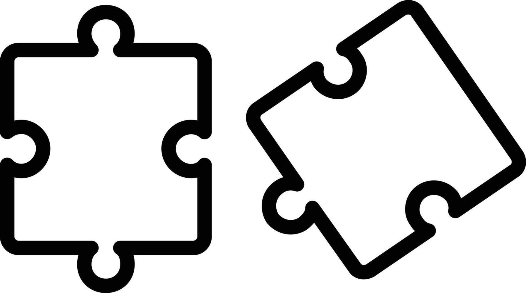 Puzzle Line Icon vector