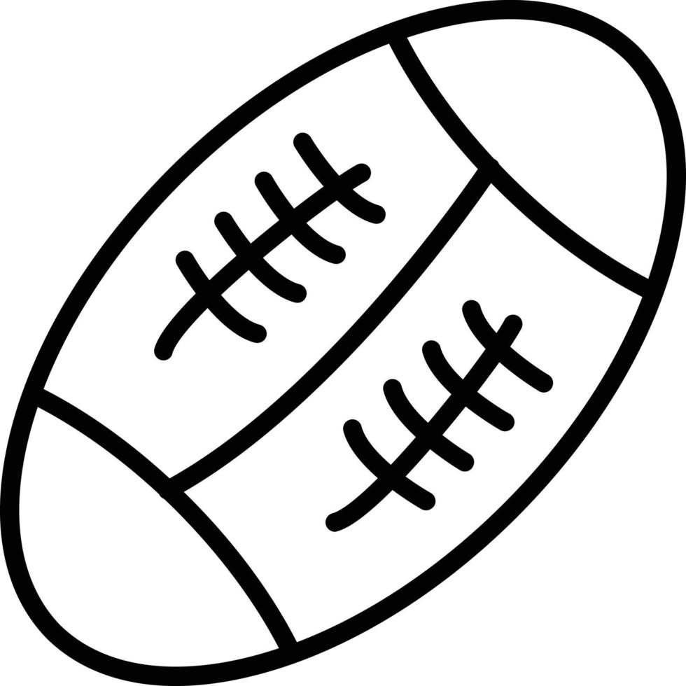 Rugby Line Icon vector