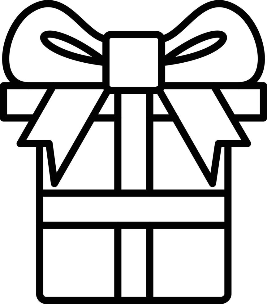 Gift Box Line Icon vector