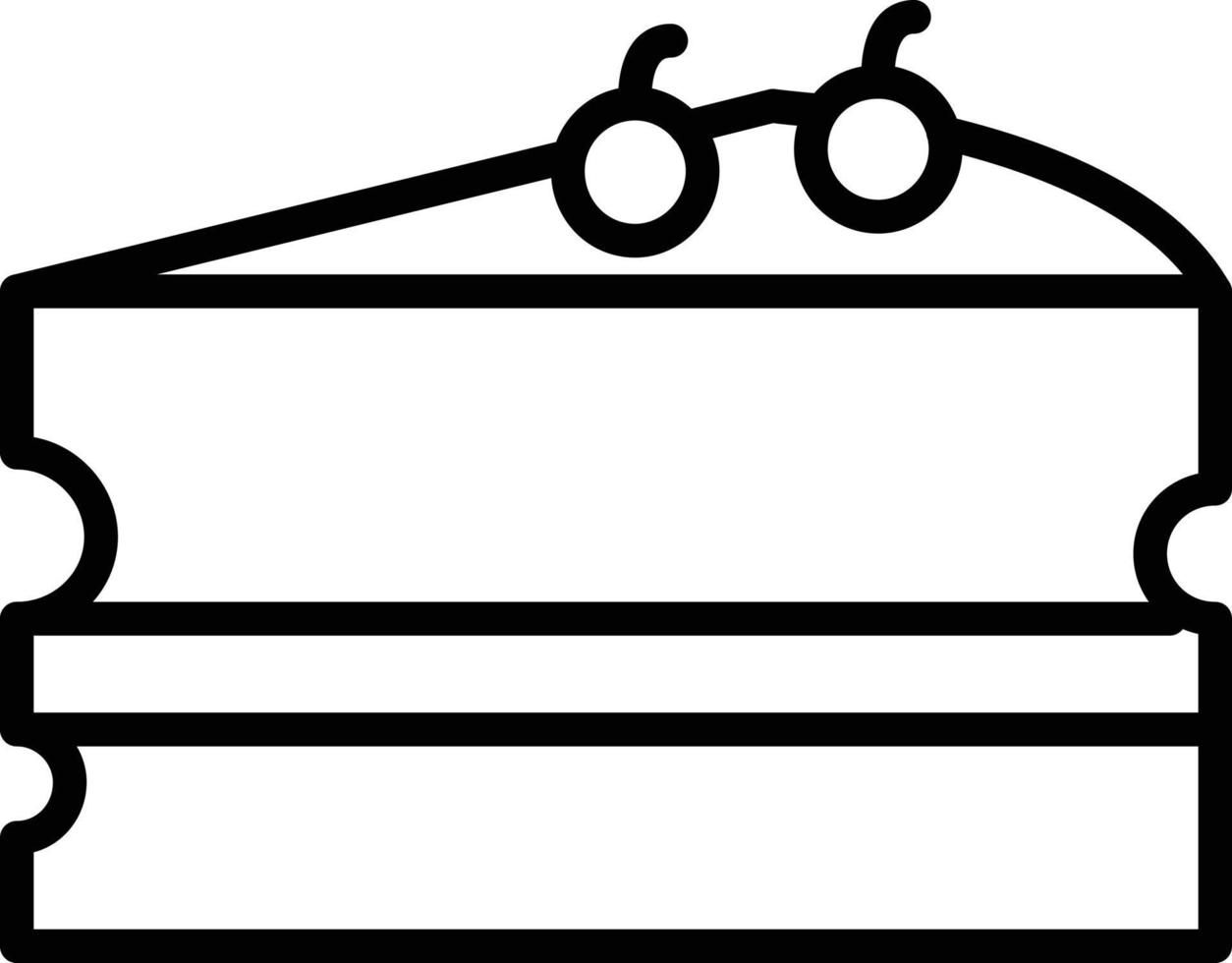 Cheesecake Line Icon vector