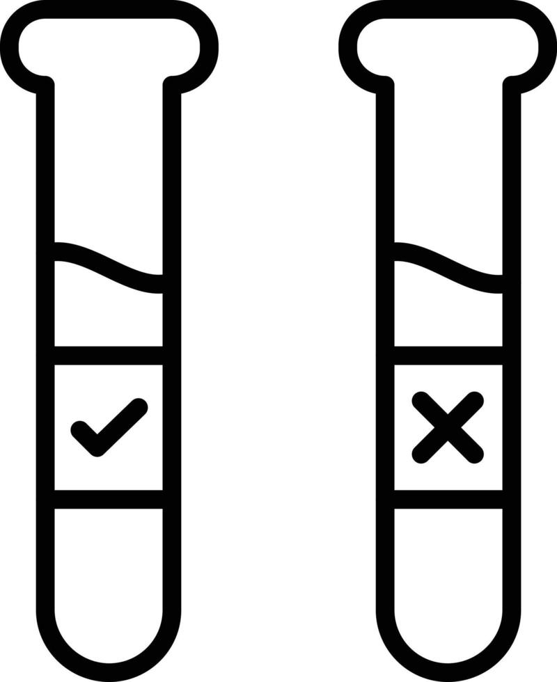 icono de línea de experimento vector