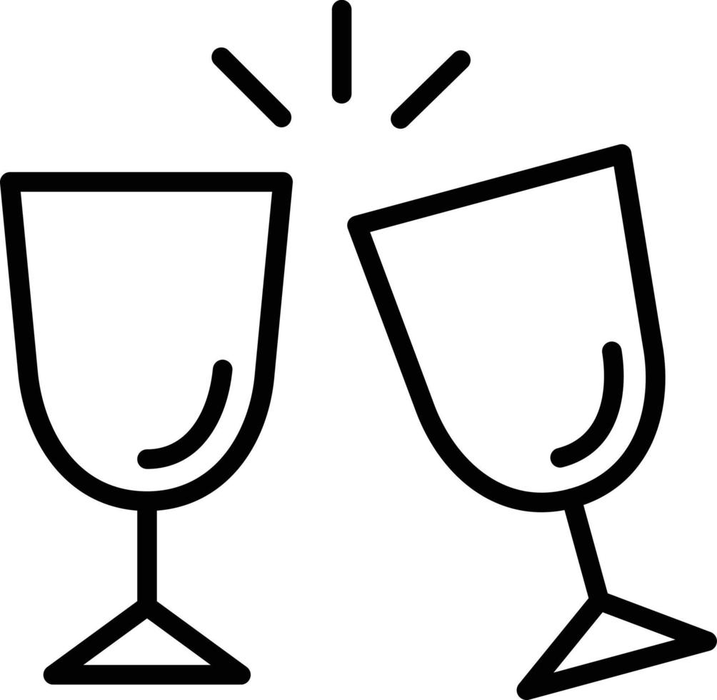 Cheers Line Icon vector