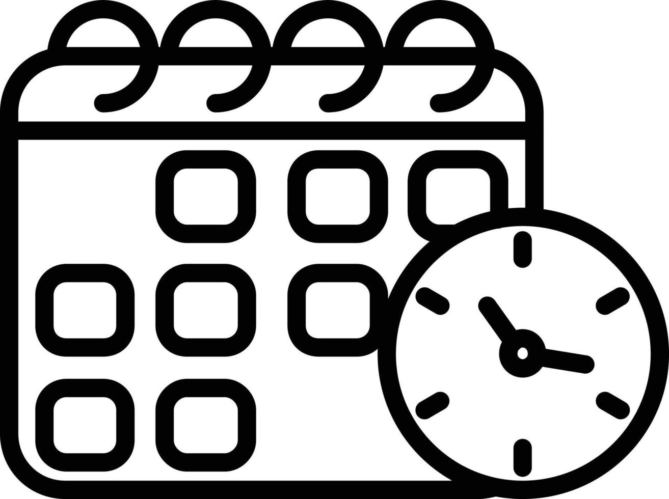 Time Table Line Icon vector