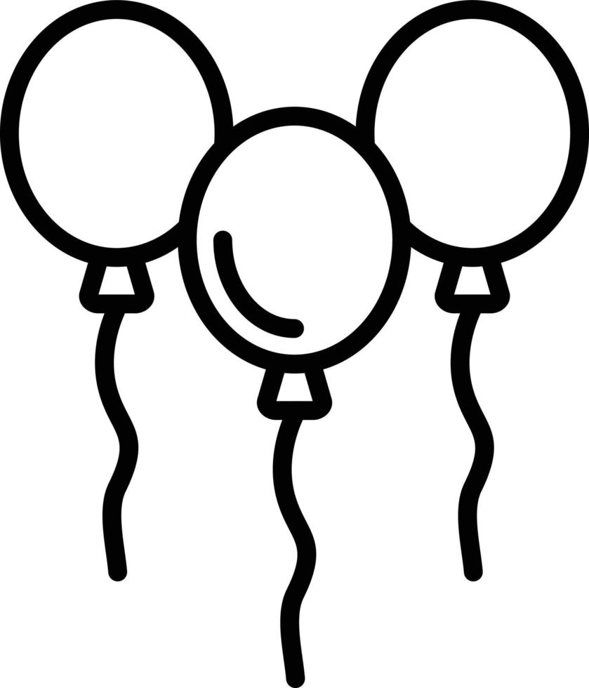 Baloons Line Icon vector