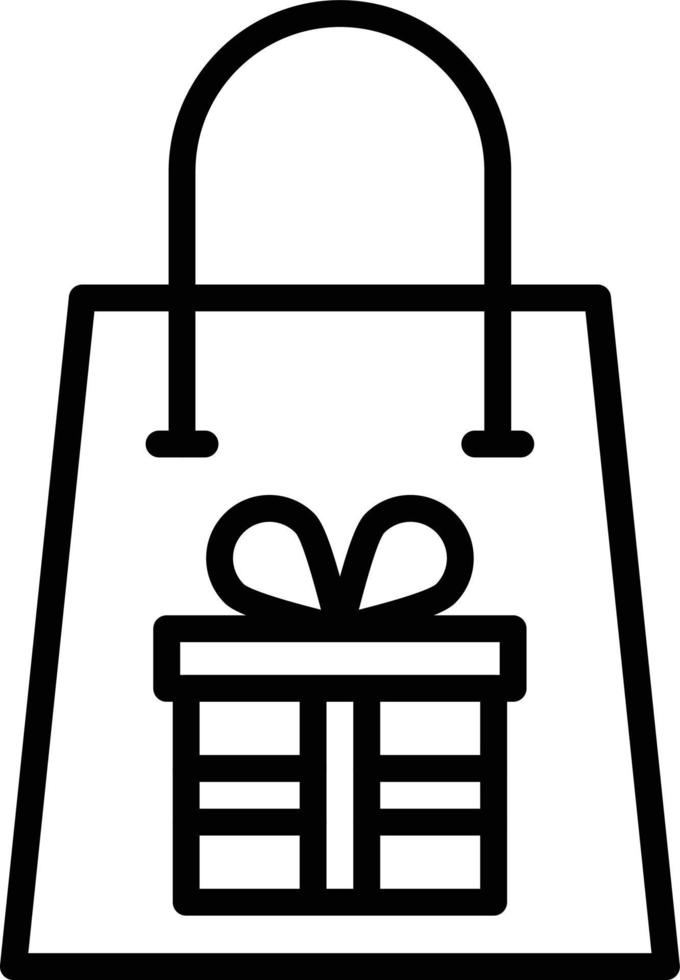 Gift Bag Line Icon vector