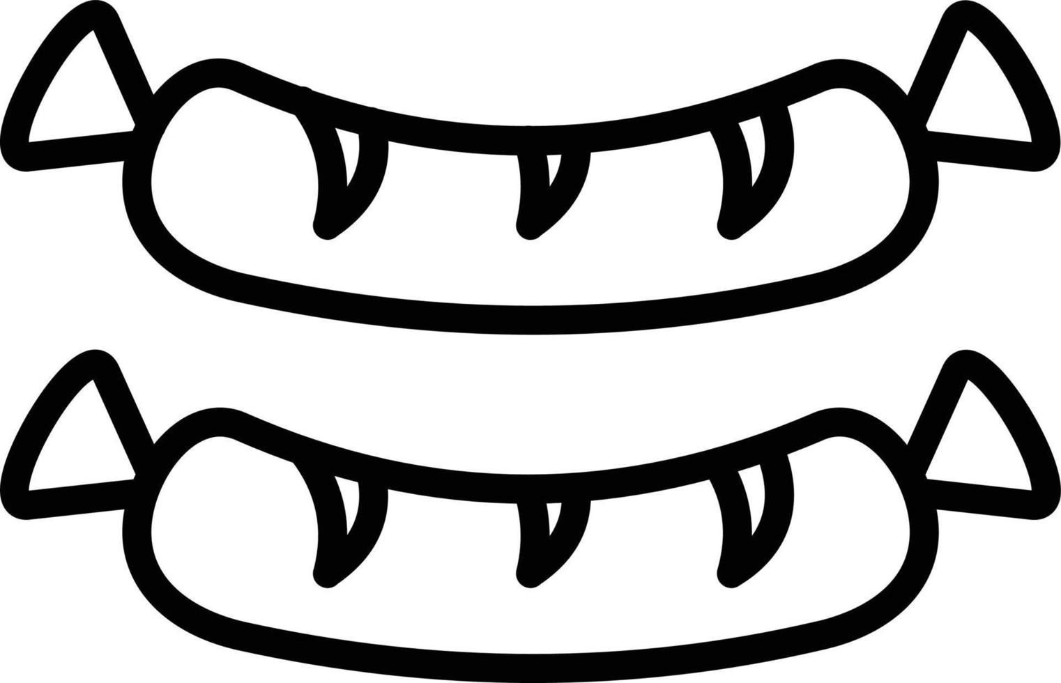 Sausage Line Icon vector