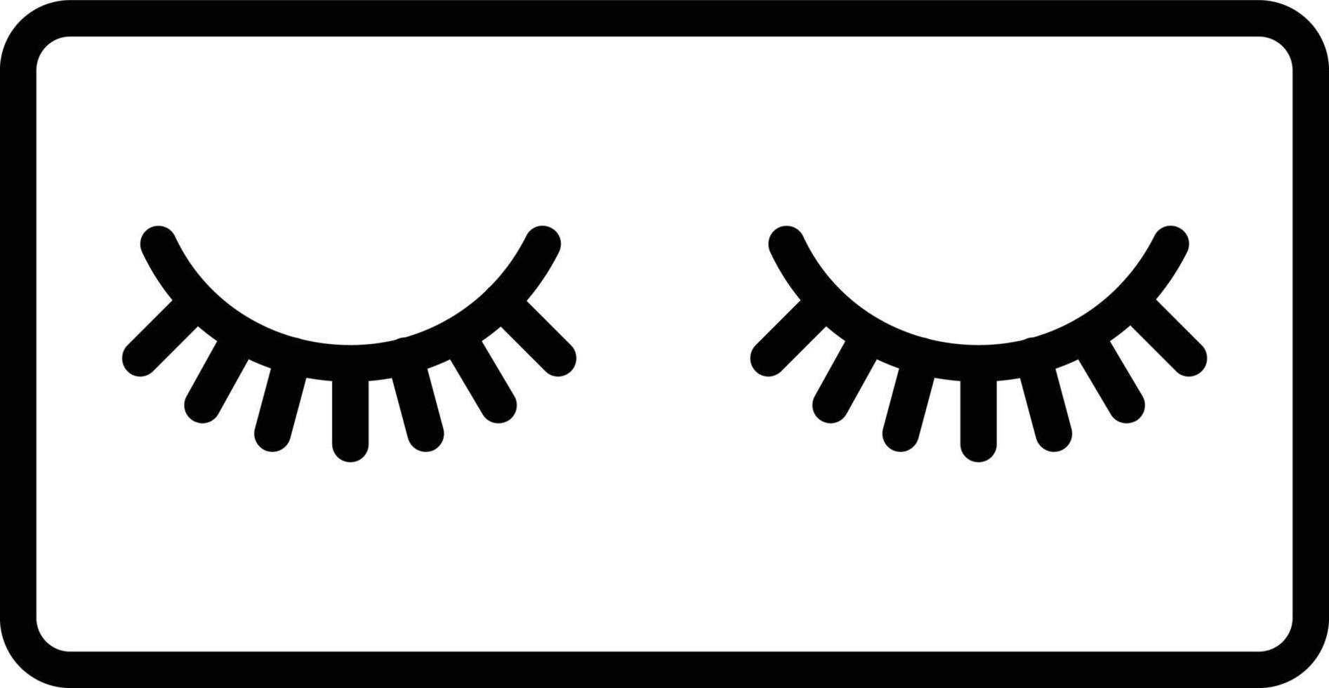 Eyelashes Line Icon vector