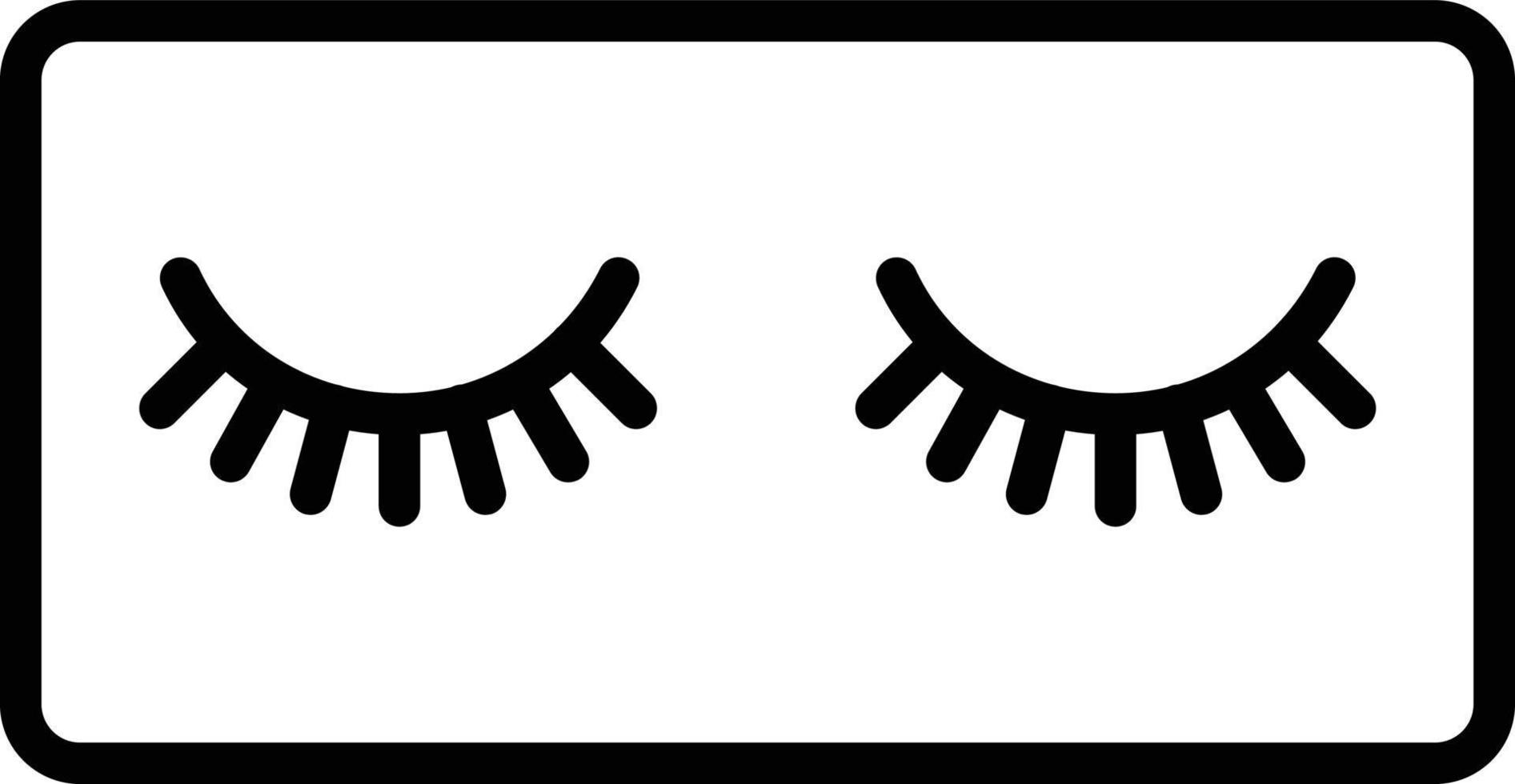 Eyelashes Line Icon vector