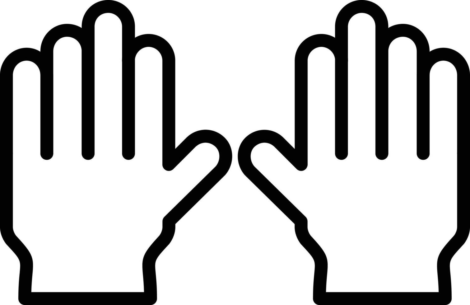 Gloves Line Icon vector
