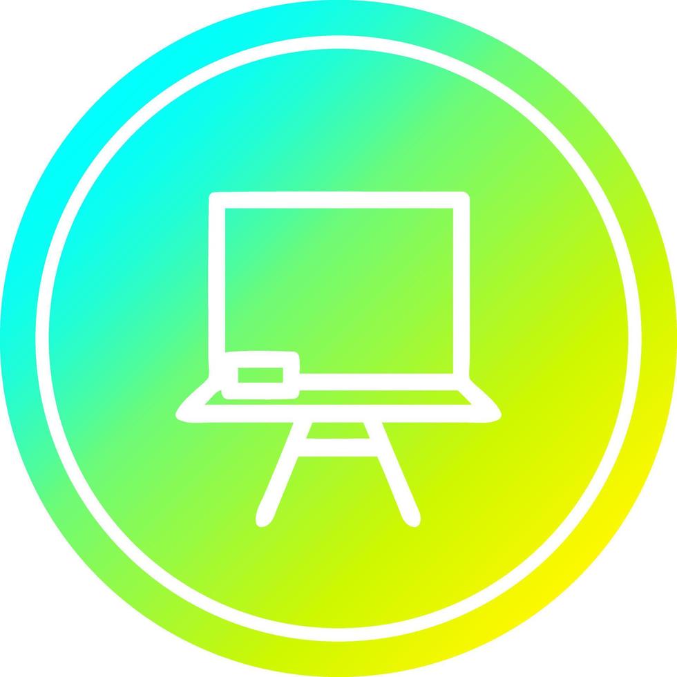 school blackboard circular in cold gradient spectrum vector