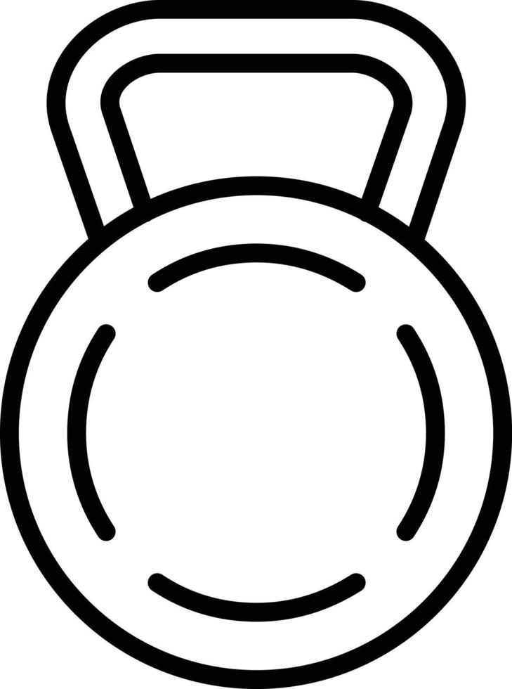 Kettlebell Line Icon vector