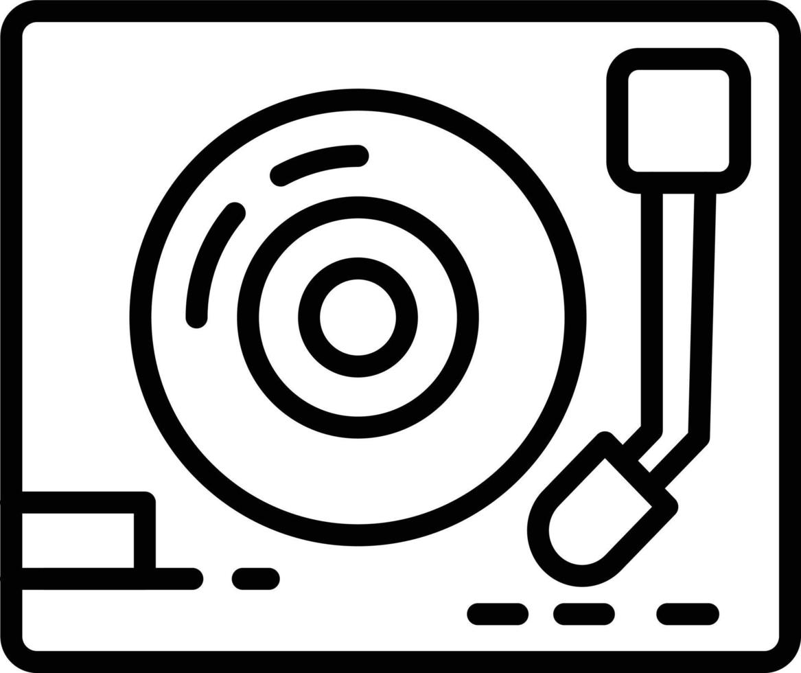 Turntable Line Icon vector