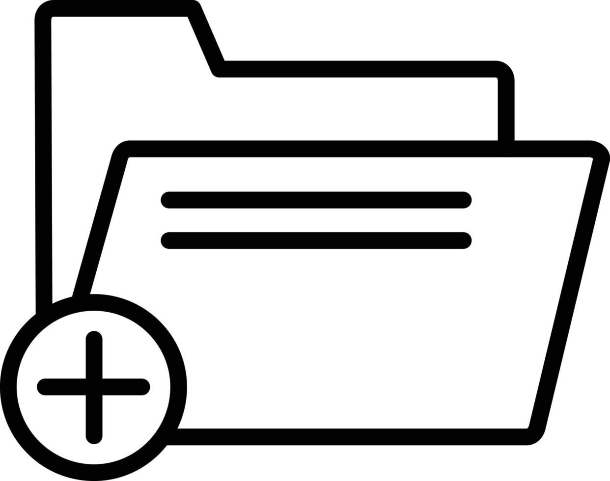Add Folder Line Icon vector