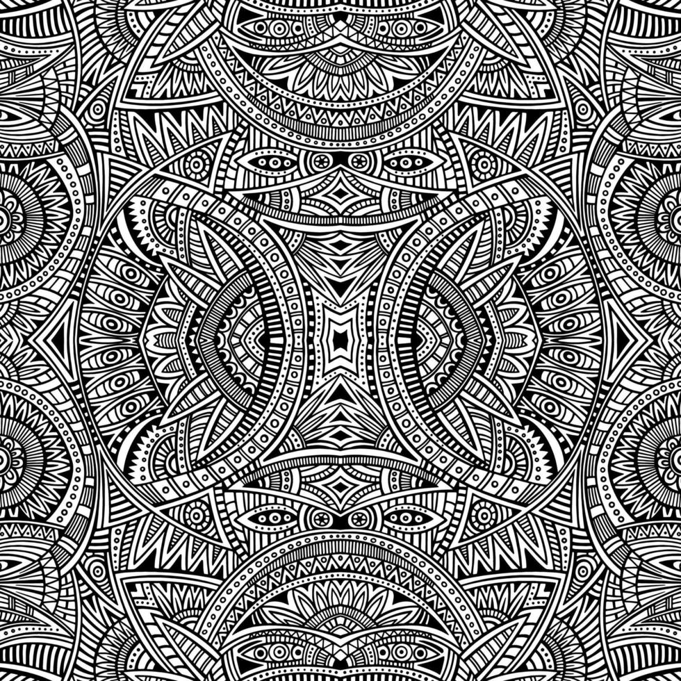 Abstract Vector Tribal Ethnic Background Seamless Pattern