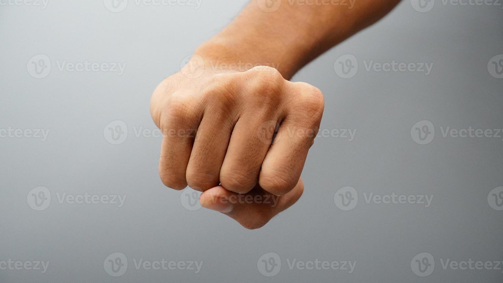 punch hand sign isolated on white background hd image photo