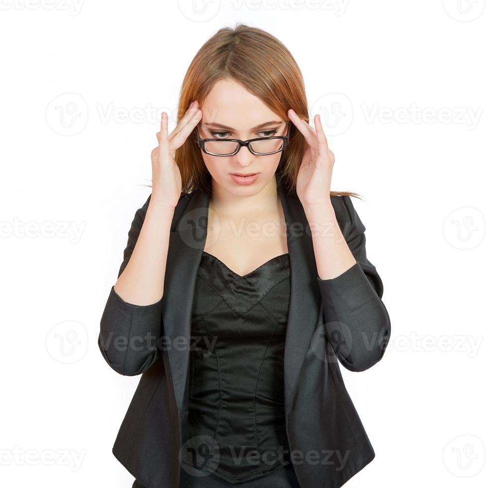 Businesswoman  having headache photo