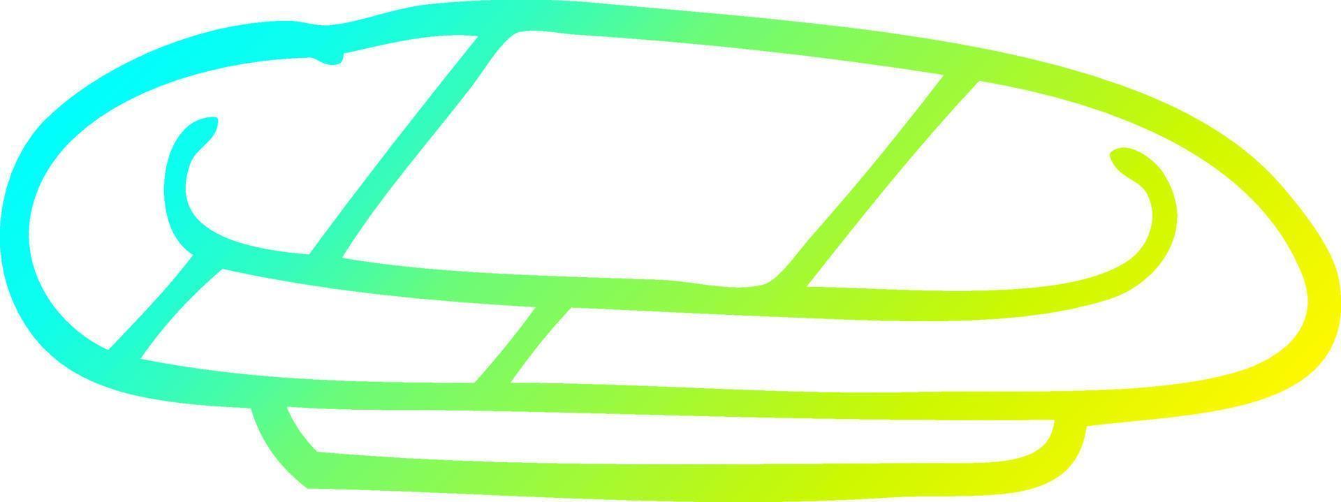 cold gradient line drawing cartoon striped plate vector