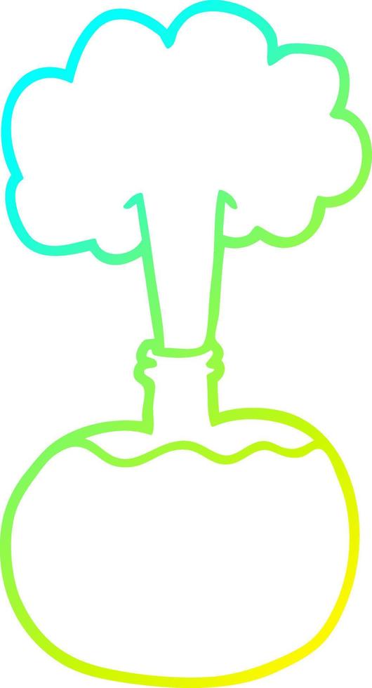 cold gradient line drawing cartoon experiment potions vector
