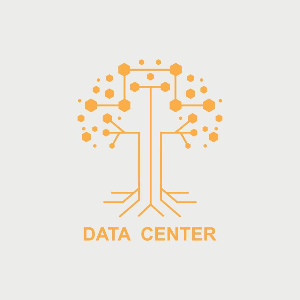 logo design for a data center vector