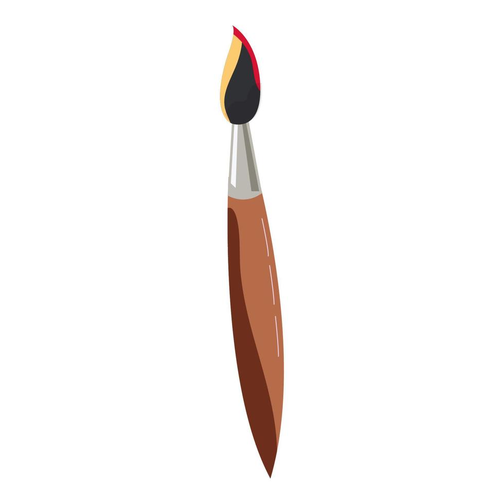 artist's drawing brown brush vector flat illustration.