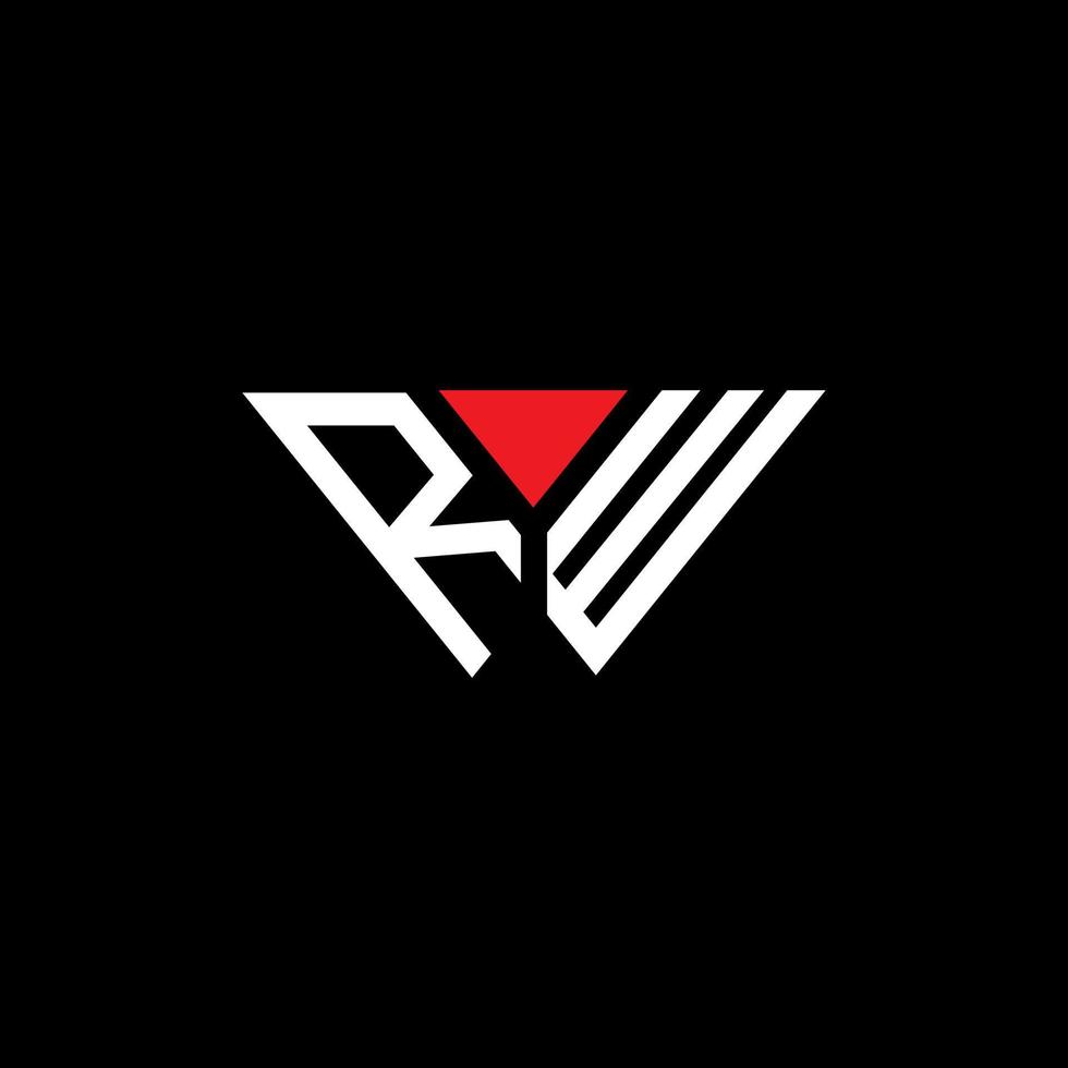 RW letter logo creative design with vector graphic, RW simple and modern logo.