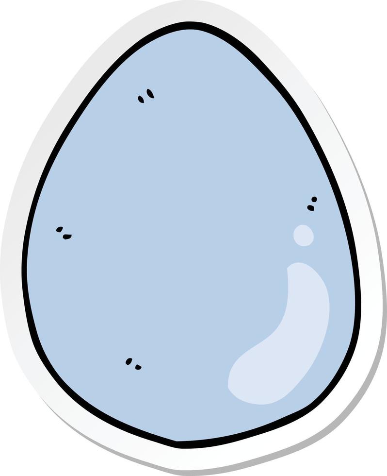 sticker of a cartoon egg vector