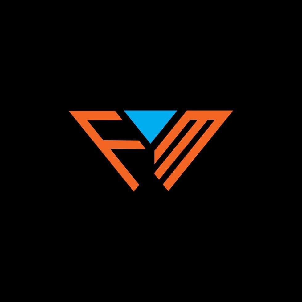 diseño creativo del logotipo de la letra fm con gráfico vectorial, diseño de logotipo abc simple y moderno. vector