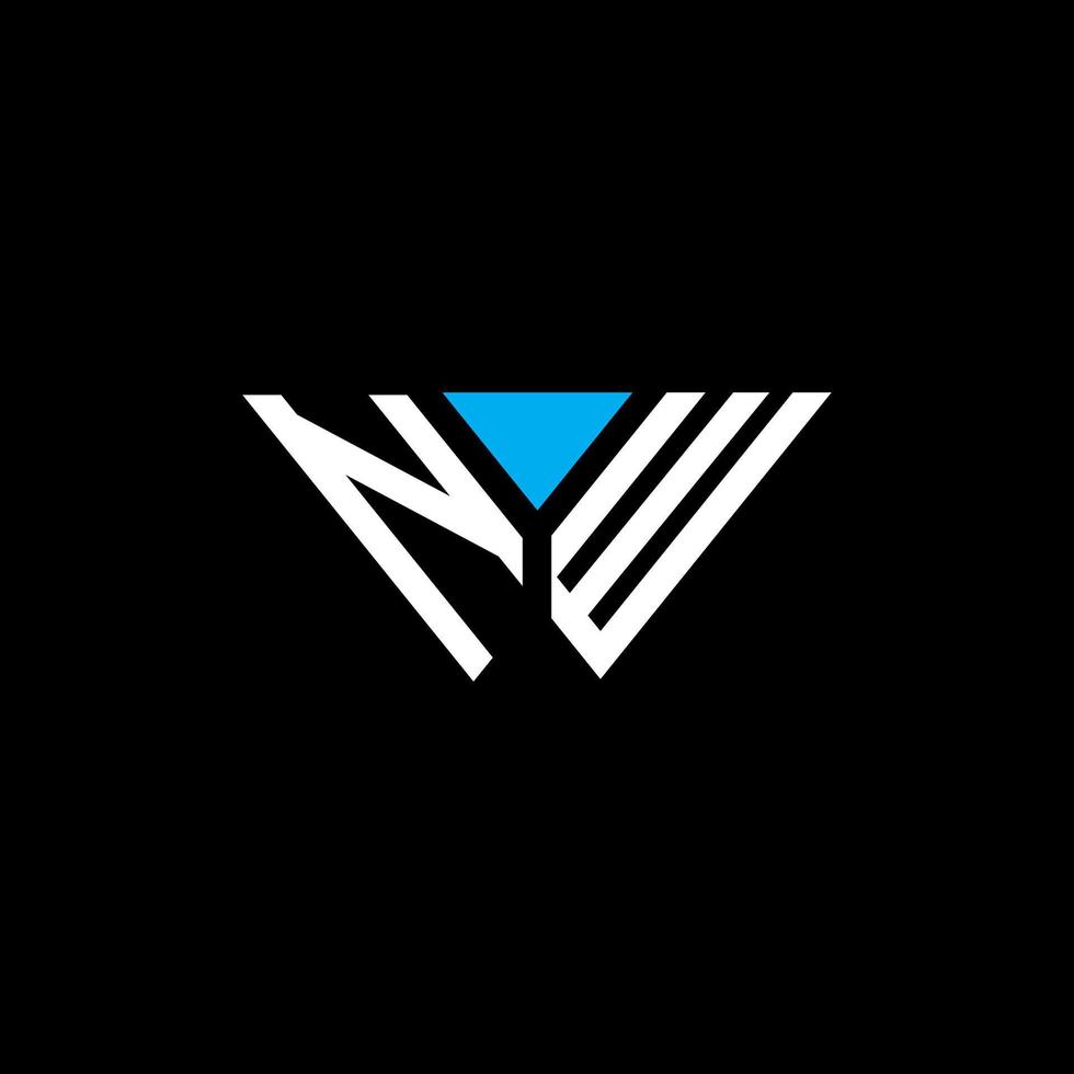 Diseño creativo del logotipo de la letra nw con gráfico vectorial, logotipo simple y moderno nw. vector