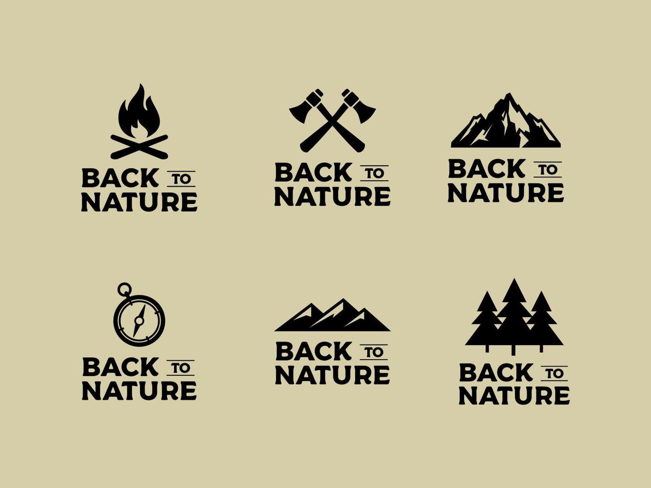 Climbing adventure illustration element design set vector