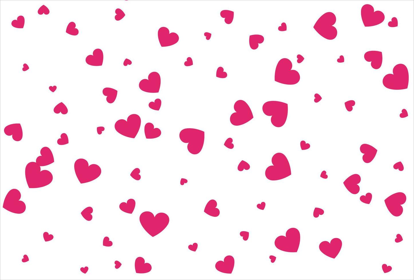 Red heart background. Love confetti background vector