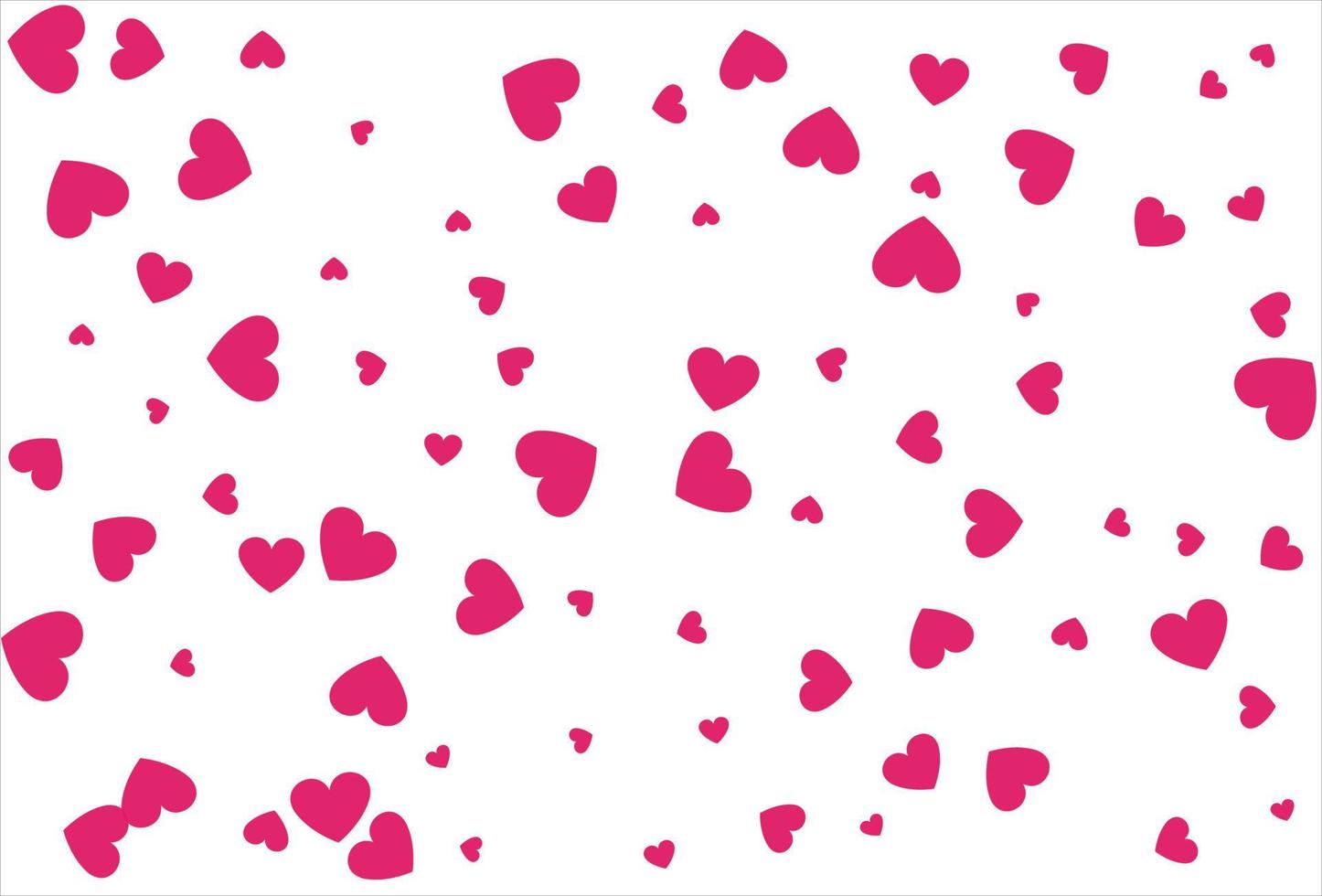 Red heart background. Love confetti background vector