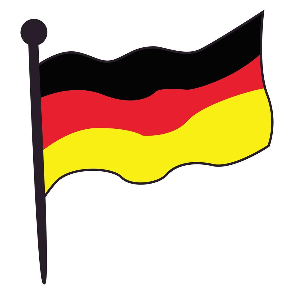 Isolated flat flag of Germany vector illustration design