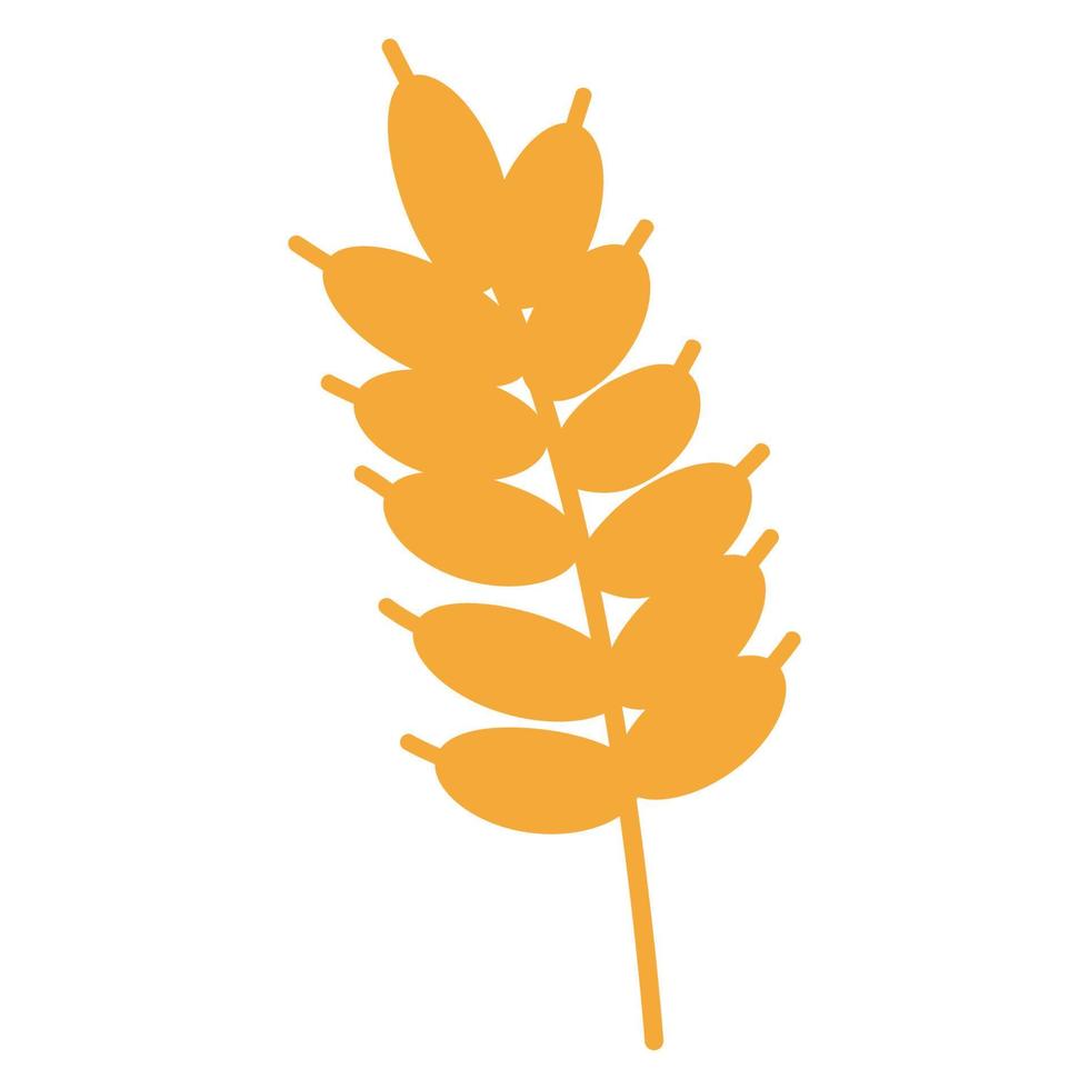 sprig of wheat, barley or rye. vector
