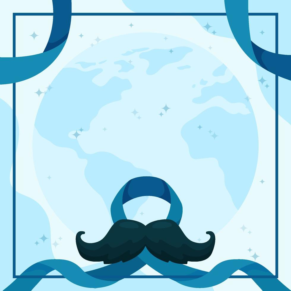 Movember Awareness Background Concept vector