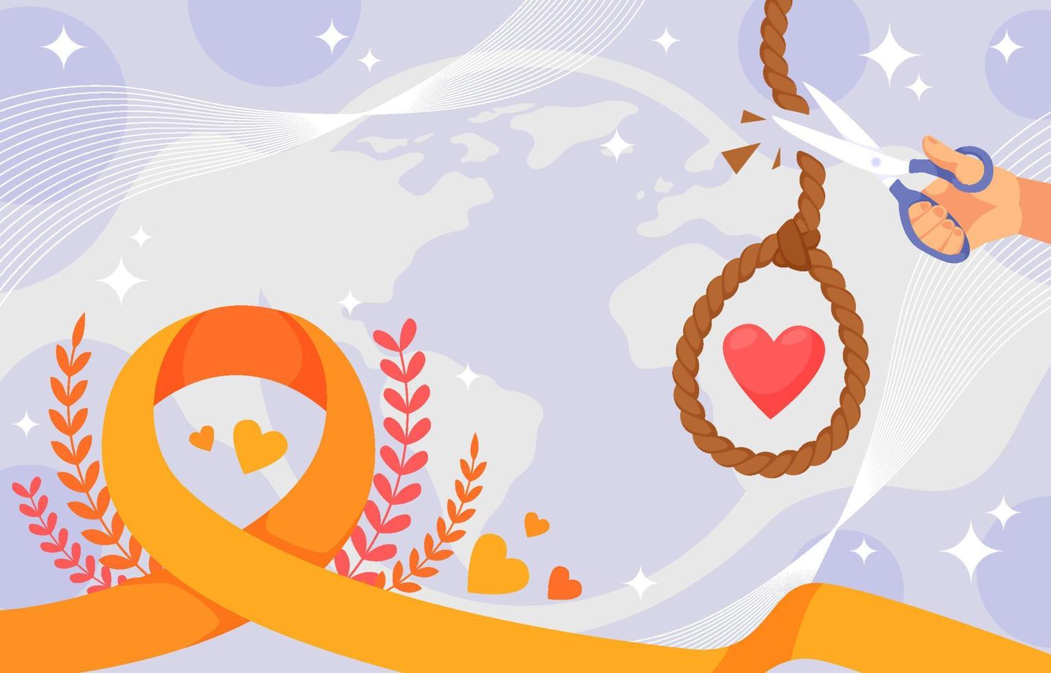 World Suicide Prevention Day Background vector