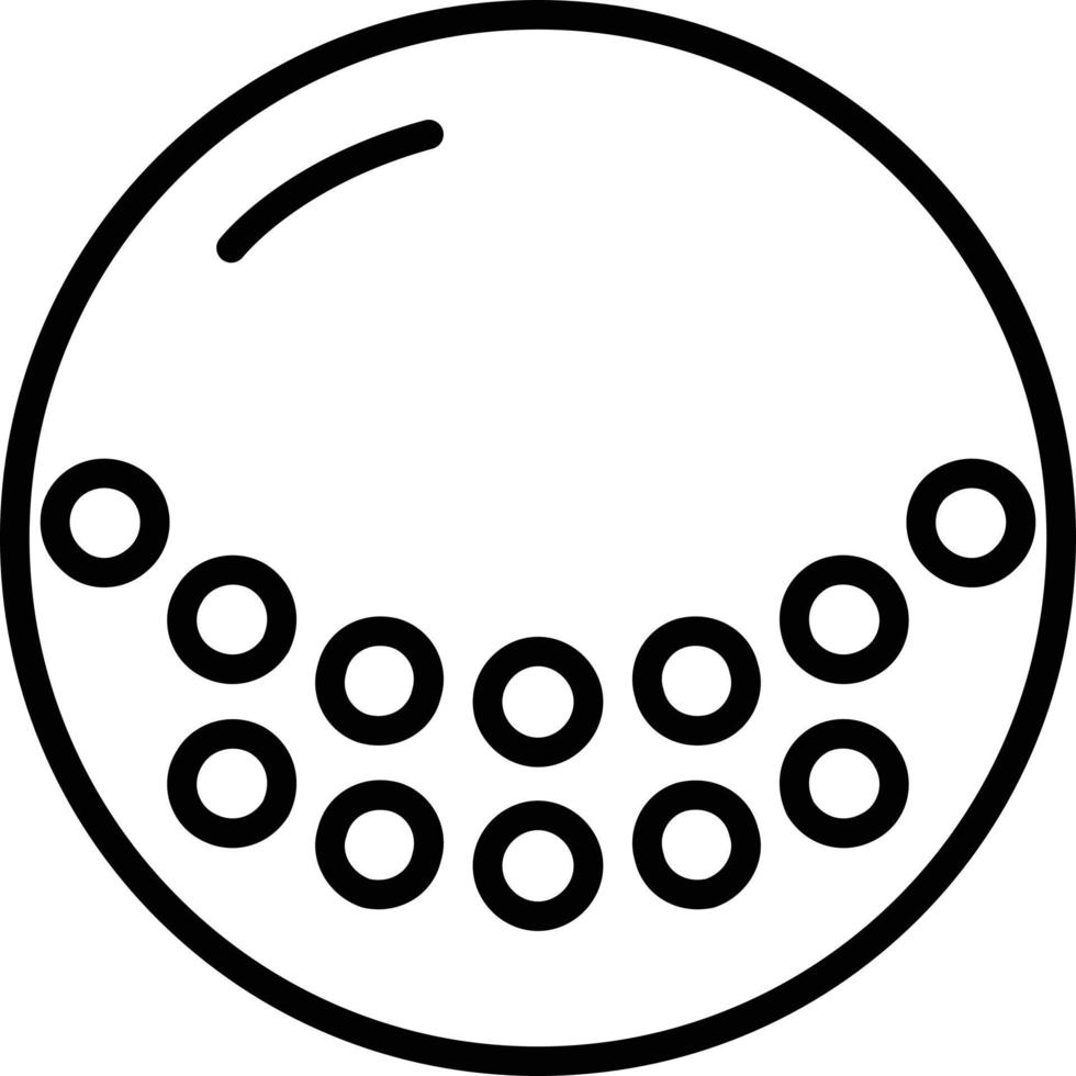 Golf Ball Line Icon vector