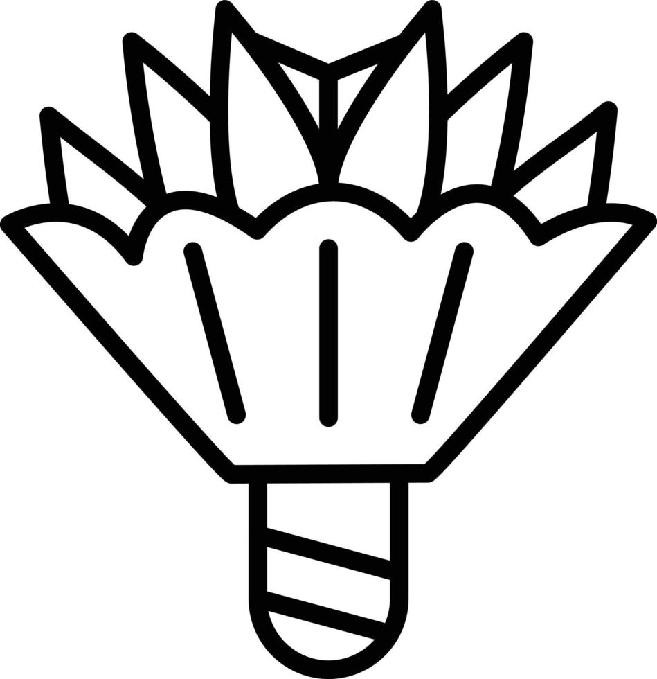 icono de línea de ramo de flores vector
