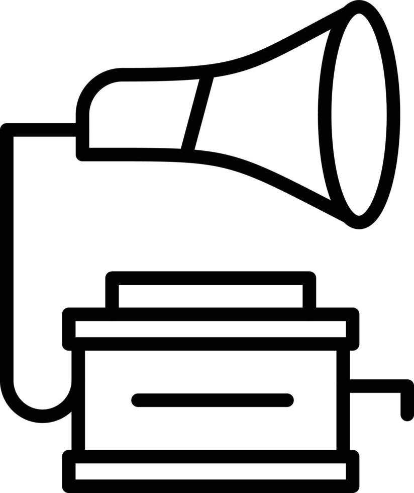 Phonograph Line Icon vector