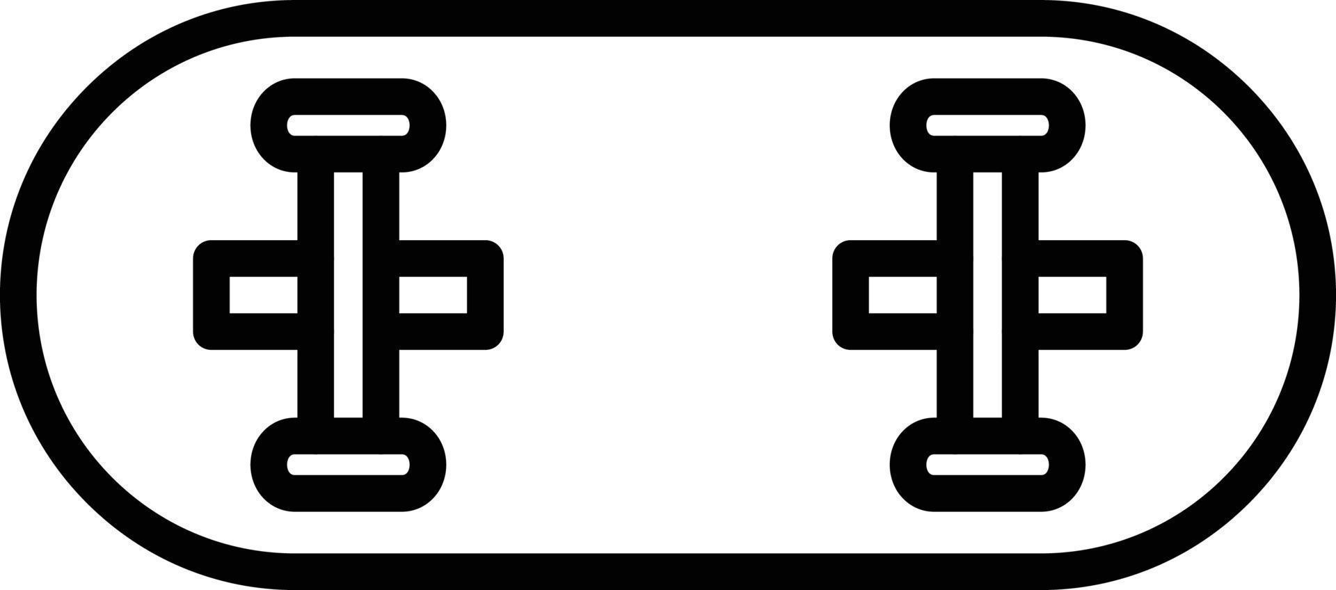 Skateboard Line Icon vector