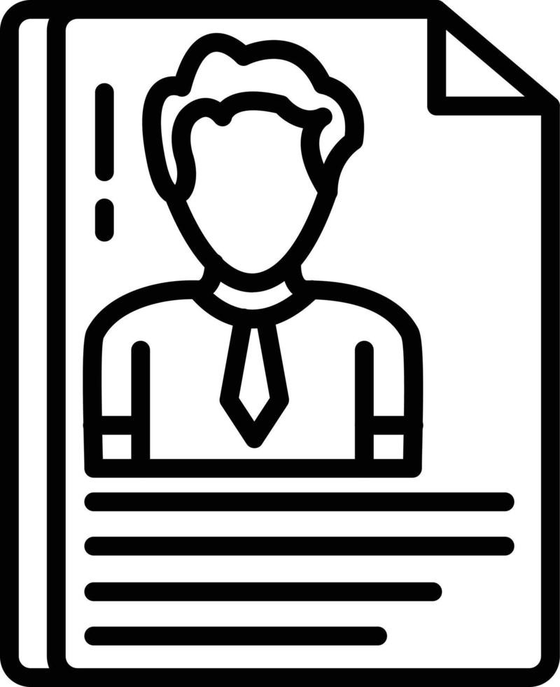 Document Line Icon vector
