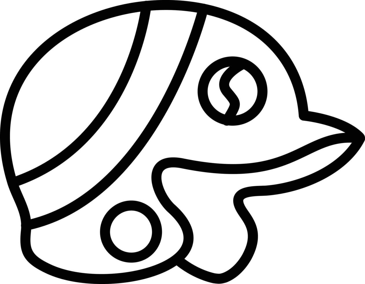 Helmet Line Icon vector