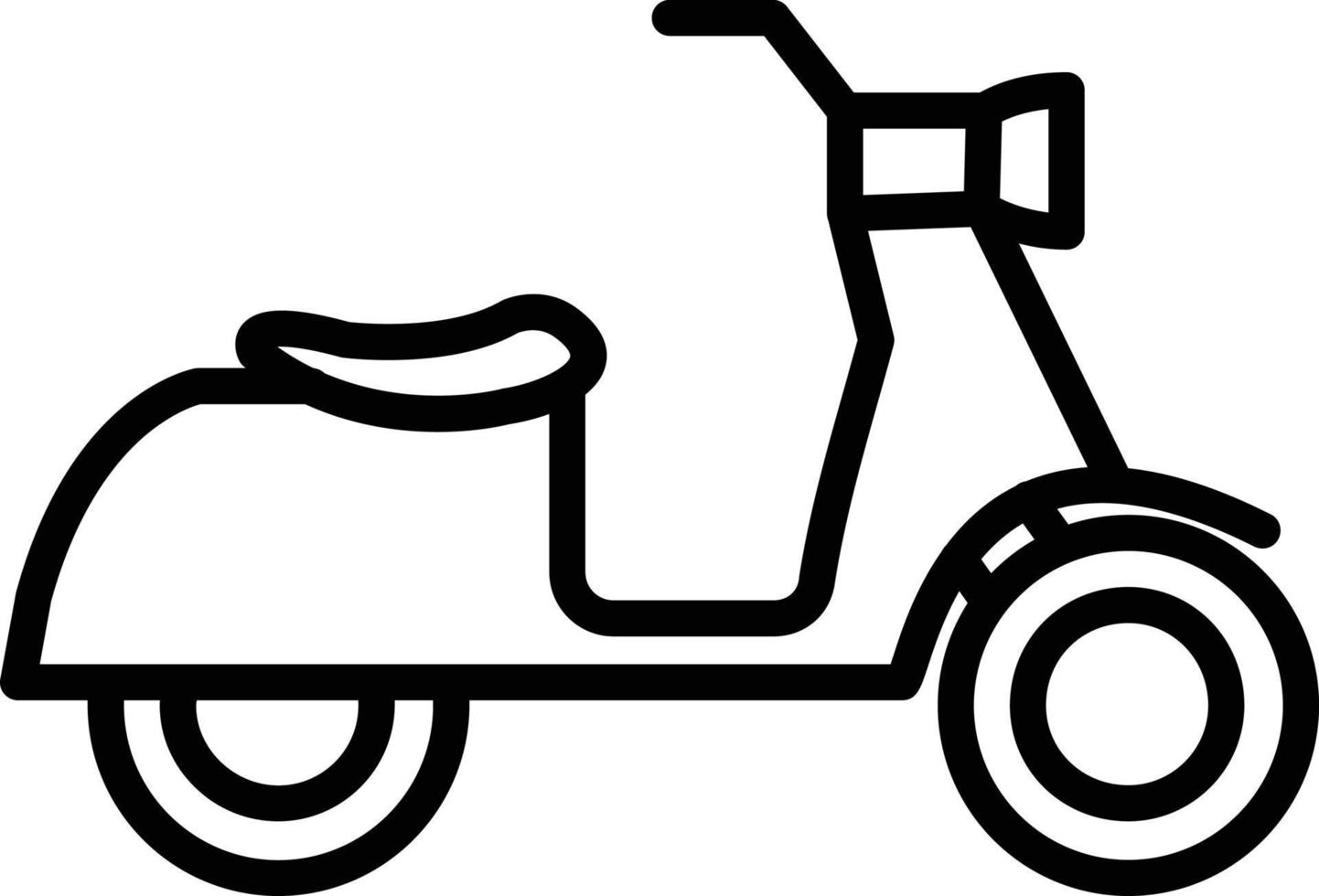 icono de línea de scooter vector