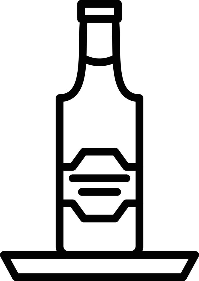 icono de línea de botella de cerveza vector