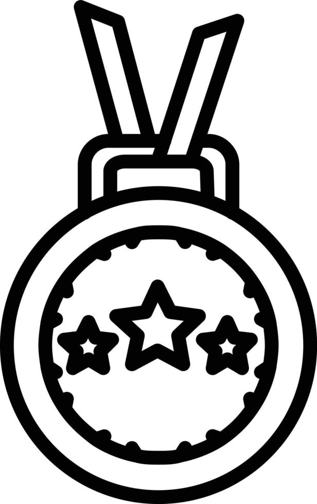 icono de línea de medalla vector